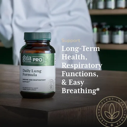 Vista 5 de GAIA HERBS PRO Fórmula diaria de pulmón, apoyo para la salud respiratoria* - Suplemento inmunológico con hoja de gordolobo, raíz de malvavisco y más