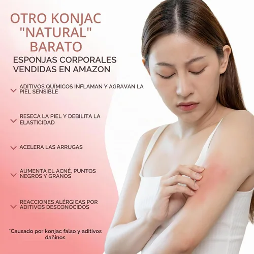 Vista 2 de Cuerpo de esponja Konjac (paquete de 2) Fibra vegana suave a base de plantas sin microplásticos Sostenible 100% natural + no tóxica