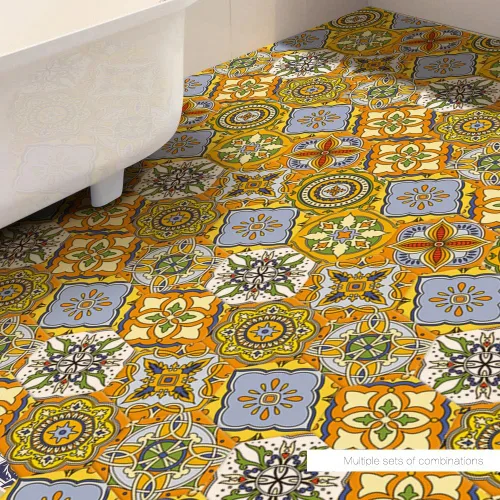 Vista 3 de Alwayspon 10 calcomanías hexagonales antideslizantes para el suelo, para decoración del hogar, despegar y pegar, autoadhesivas, para sala de estar