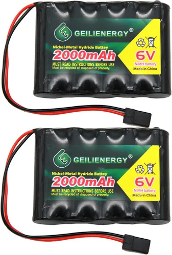 Vista 8 de NiMh Receiver RX - Batería recargable de 4.8 V 2000 mAh con conector Hitec para receptores RC, aviones RC y más (paquete de 1)