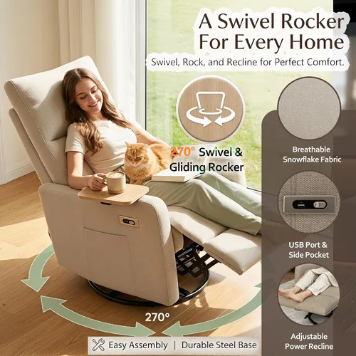 Vista 5 de Silla reclinable giratoria de pequeña potencia para guardería, sala de Marrón