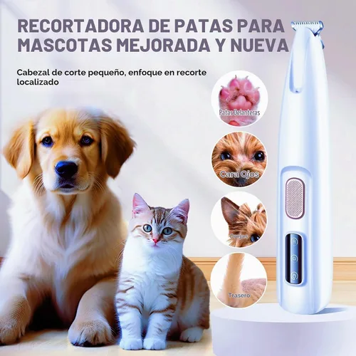 Vista 3 de Cortador de patas para perros, gatos, conejos con luz LED, uso de mascotas (blanco)