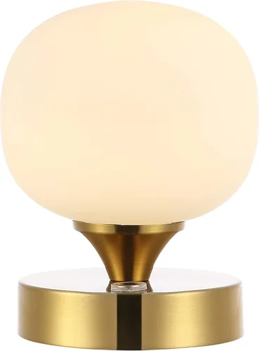 Vista 9 de JONATHAN Y JYL7112A - Lámpara de mesa LED recargable moderna de bronce aceitado de 6.13 pulgadas, pantalla de vidrio blanco esmerilado, luz táctil