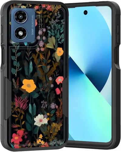 Vista 162 de para Moto G Play 4G 2024, funda de dos capas híbrida resistente y a prueba de golpes, PC duro + silicona suave protectora para Motorola Moto G Play