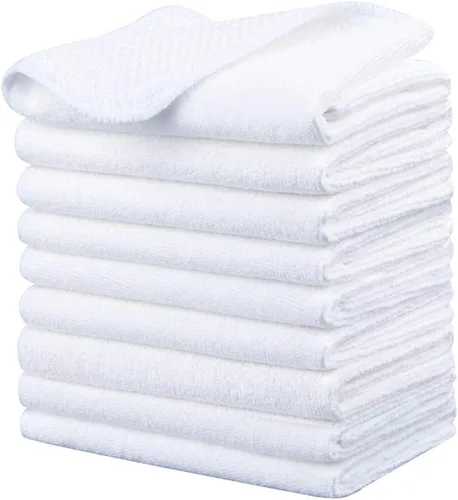 Vista 23 de KinHwa Paños de cocina para platos, paños de microfibra absorbentes de secado rápido, trapos de cocina con lado de limpieza de poliéster, ideal