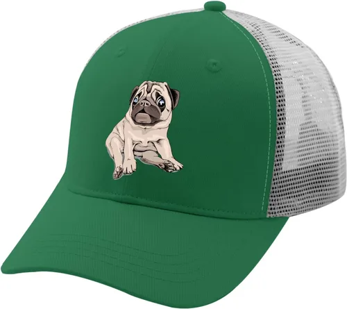 Vista 2 de Sombreros Pug Dog Dad Gorros, Gorra gráfica para hombre