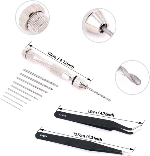 Vista 6 de Swpeet Kit profesional de 43 piezas compatible con Gundam Modeler Herramientas básicas, kit compatible con Gundam Modelo Kit de herramientas