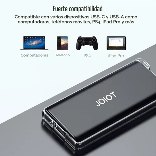 Vista 4 de JOIOT SSD externo portátil de 1 TB, hasta 540 MB/s, unidad flash USB 3.1 tipo C Unidad de estado sólido externa, SSD portátil tipo A a C cable