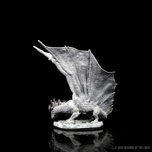 Vista 4 de Las maravillosas miniaturas de D&D Nolzur: Joven dragón dorado