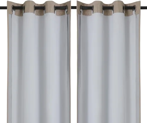 Vista 11 de Chyhomenyc Revestimientos de cortina opacas para ventana con 18 anillos, forro 100% opaco con aislamiento térmico para cortinas de 72 pulgadas, cada