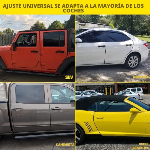 Vista 2 de Protectores de borde de puerta de automóvil, de 16.4 pies (5 m), de goma, sin pegamento, ajuste universal, en forma de U, para camionetas, sedanes