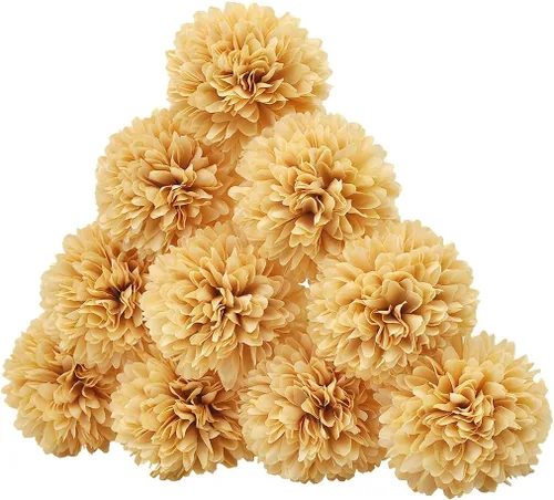 Vista 2 de 10 plantas artificiales de flores artificiales de seda de crisantemo, arreglos de hortensias, ramos de boda, decoración del hogar, cocina, jardín
