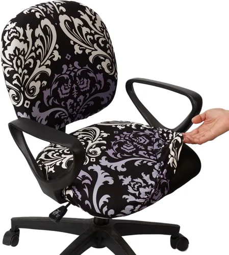 Vista 19 de Melaluxe Funda para silla de oficina de computadora, funda universal protectora y elástica para silla giratoria elástica