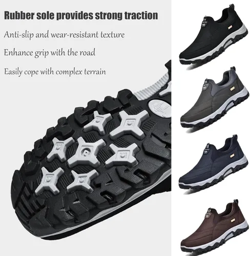 Vista 6 de Galonfulty Mocasines ortopédicos antideslizantes para hombre, modernos, cómodos, transpirables, con soporte de arco al aire libre, tenis