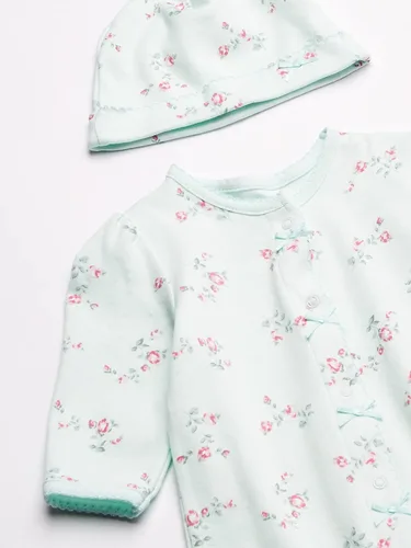 Vista 2 de Little Me baby-girls Footie and Hat