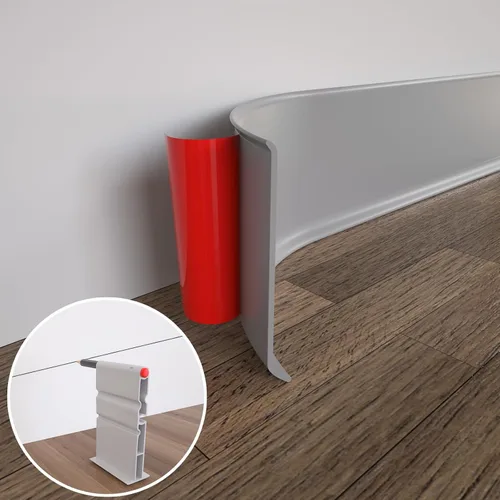 Vista 9 de COUKIU Moldura Flexible para Zócalo, 3 Pulgadas x 40 Pies Base de Pared de Vinilo Autoadhesiva Base Cove, Moldura de Base de Pared de Goma