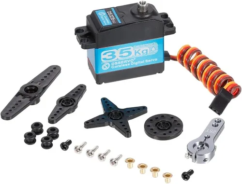 Vista 2 de KingVal Servo digital de repuesto de engranaje de metal de 77.2 lbs sin núcleo de par grande con kit de tornillos de brazo servo 25T, compatible