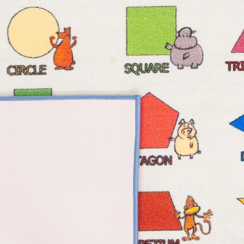 Vista 6 de SAFAVIEH Alfombra lavable para niños, colección de casas de juegos, 3 pies 3 pulgadas x 5 pies 3 pulgadas, beige y azul, antideslizante y fácil