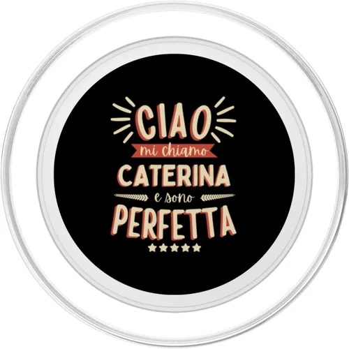 Vista 2 de Caterina Idea Regalo Personalizzata Amica Nome Divertente PopSockets MagSafe PopGrip for iPhone