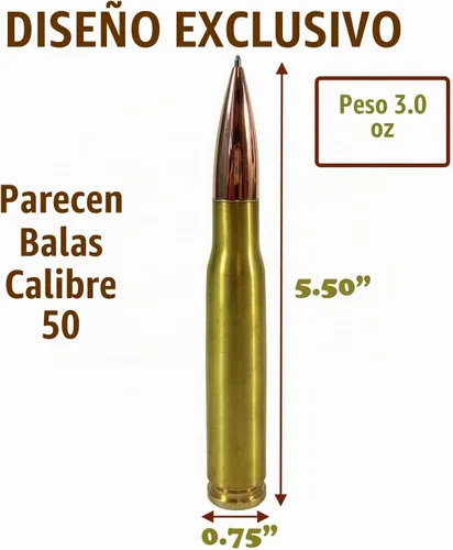 Vista 4 de Bolígrafo táctico recargable calibre 50, dorado