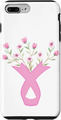 Vista 12 de Flower Jar Pink Ribbon Breast Cancer Awareness Month Women Case for iPhone 17