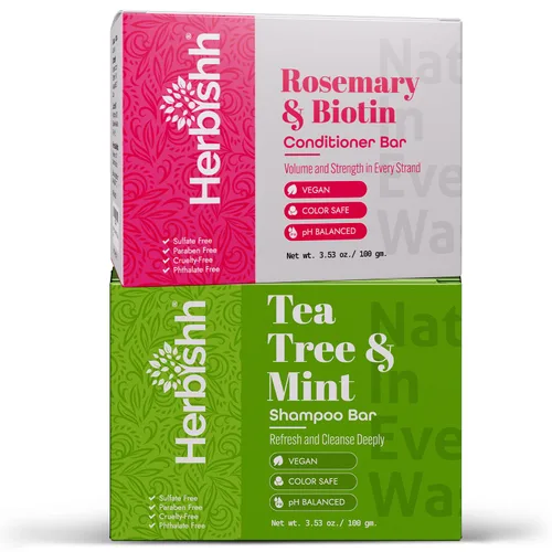 Vista 13 de Herbishh Barra de champú de aceite de ricino + barra de acondicionador de aceite de coco, juego nutritivo de cuidado del cabello sólido para cabello