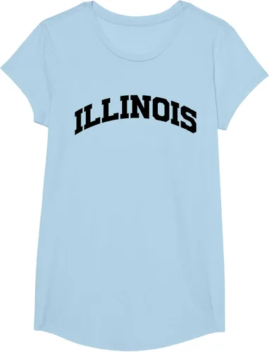 Vista 20 de Illinois Gift - Camiseta de diseño deportivo con texto universitario, gris, S