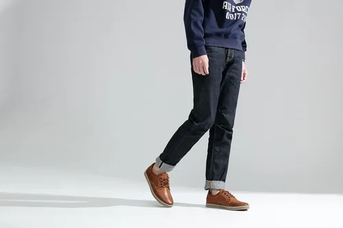 Vista 2 de Jousen Zapatos deportivos de moda para hombre, zapatos casuales retro de cuero para hombre, vestido transpirable