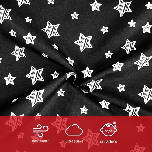 Vista 3 de Funda de almohada de lactancia para bebé, se adapta perfectamente a las Estrella negra