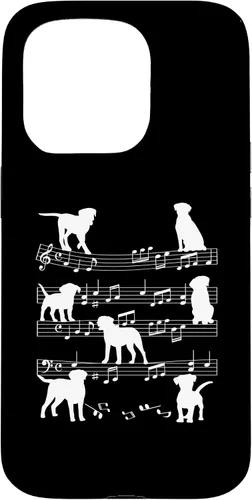 Vista 14 de Musician Dog Playing On Musical Notes Music Lover Piano Case for iPhone 16