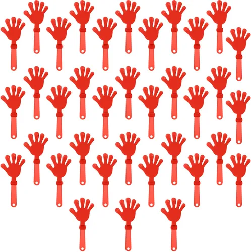 Vista 10 de 36 pinzas de mano negras de 7.5 pulgadas para hacer ruido, regalos de fiesta, plástico para eventos deportivos, bailar, baile, baloncesto, fútbol