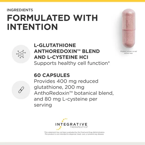 Vista 4 de Integrative Therapeutics Defensa celular de glutatión, 60 cápsulas