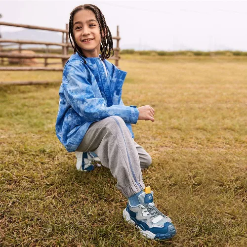 Vista 8 de HOBIBEAR Tenis deportivos para correr para niños y niñas, con velcro, ligeros y transpirables (niños pequeñosniños grandes)