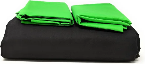 Vista 4 de Tache - Juego de funda de edredón reversible de 2 piezas, 100% algodón, color verde lima y negro, tamaño individual