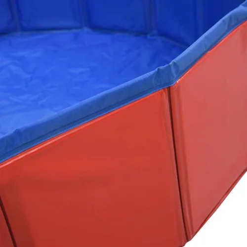 Vista 6 de SKM Piscina Plegable para Perros Rojo 31.5"x7.9" PVC