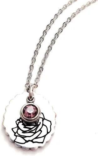 Vista 63 de Birth Month Flower and Birthstone Necklace