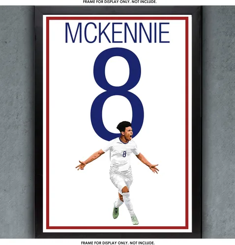 Vista 2 de Weston McKennie - Póster de fútbol de Estados Unidos, arte de fútbol, impresión de fútbol sin marco, decoración de fútbol, póster de fútbol