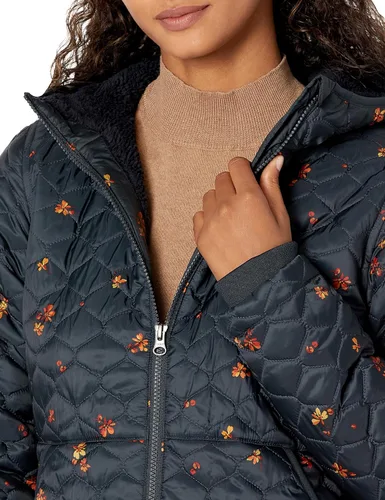 Vista 3 de Tienda Essentials - Chaqueta acolchada con capucha y forro de sherpa resistente al agua para mujer