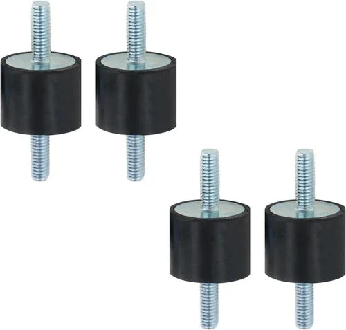 Vista 6 de MY MIRONEY Juego de 4 soportes de goma de 0.591 x 0.591 in Aislador antivibración con pernos M4 x 0.394 in Amortiguador