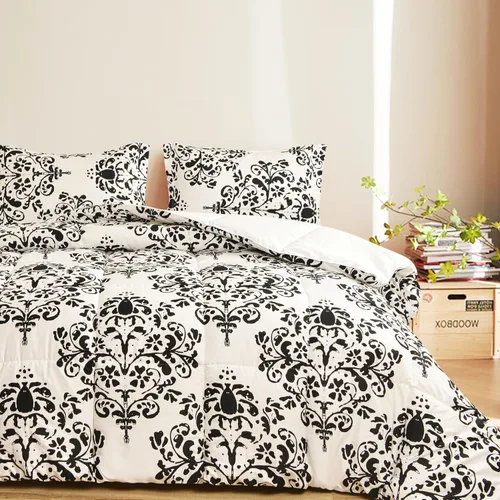 Vista 19 de American Home Collection Juego de edredón, peso medio, alternativa al plumón, microfibra ultrasuave, tamaño individual/individual XL, juego de 2