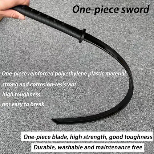 Vista 2 de Espada de entrenamiento de polipropileno para artes marciales, espada Katana de práctica con funda, para juegos de rol y actuaciones en escenario