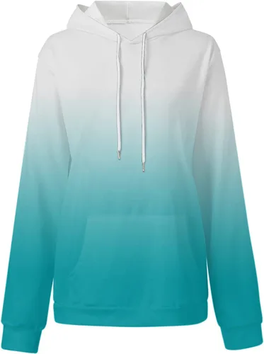 Vista 2 de Ceboyel Sudaderas de gran tamaño para mujer, teñido anudado, manga larga, sudaderas con capucha, ajuste holgado, ropa de moda para adolescentes