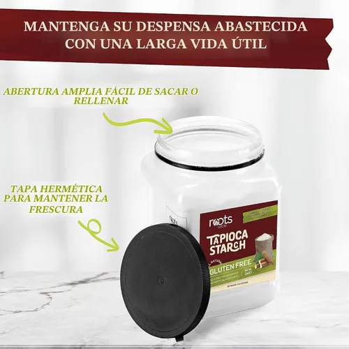 Vista 7 de Roots Circle Almidón de Tapioca Totalmente Natural Harina sin GMO y sin Gluten con Sin Conservantes Kosher para Pésaj Espesante para Sopas