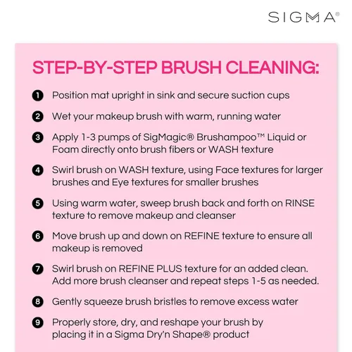 Vista 5 de Sigma Beauty Sigma Spa Express - Tapete de limpieza para mujer, color rosa, talla única