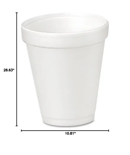 Vista 9 de Dart 4J4 - Vaso de espuma de 4 onzas, 4 tapas de la serie (caja de 1000), color blanco