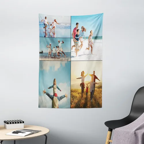 Vista 8 de Ambesonne Tapiz personalizado con fotos, ultra suave satén para colgar en la pared para dormitorio, sala de estar, dormitorio, decoración para todas