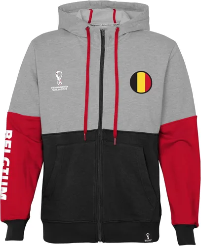 Vista 19 de Outerstuff Sudadera internacional de fútbol para hombre Copa Mundial de la FIFA Panel de contraste de país con capucha de forro polar