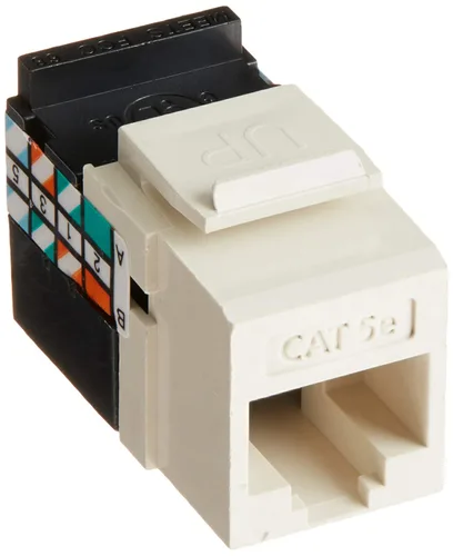 Vista 16 de Leviton Adaptador QuickPort de 8 cables Cat 5e, enchufe Jack, paquete de 10, 5G108-AW5, blanco