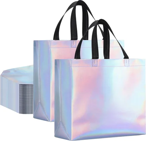 Vista 37 de Eccliy - 80 bolsas de regalo reutilizables, tamaño mediano, color negro