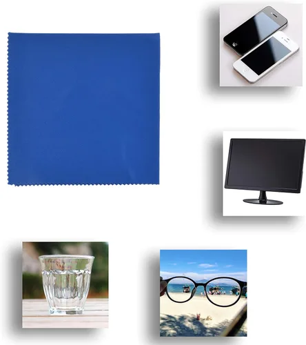 Vista 5 de Kare & Kind 5 paños de limpieza de microfibra, 8 x 8 pulgadas, para limpiar lentes, lentes, lentes de cámara, iPad, tableta, teléfono inteligente
